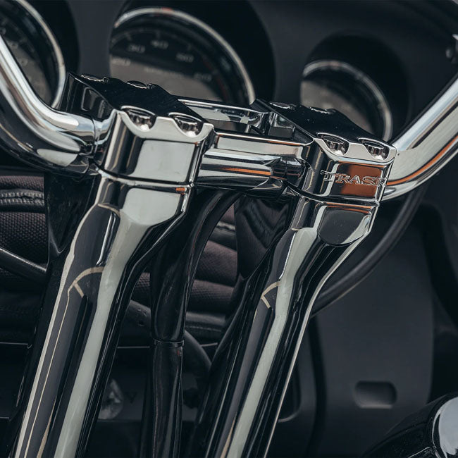 Trask, Assault risers 8". Chrome Handlebars Trask Performance