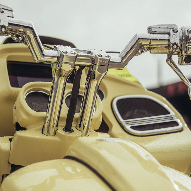 Trask, Assault risers 8". Chrome Handlebars Trask Performance
