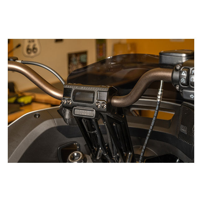 Kodlin, Fastback risers for OEM digital speedo. 10". Black Risers Kodlin Usa
