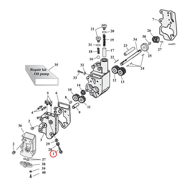 Chain Oiler Adj.Screw. (Hex Head) Oil Pump Parts Mcs