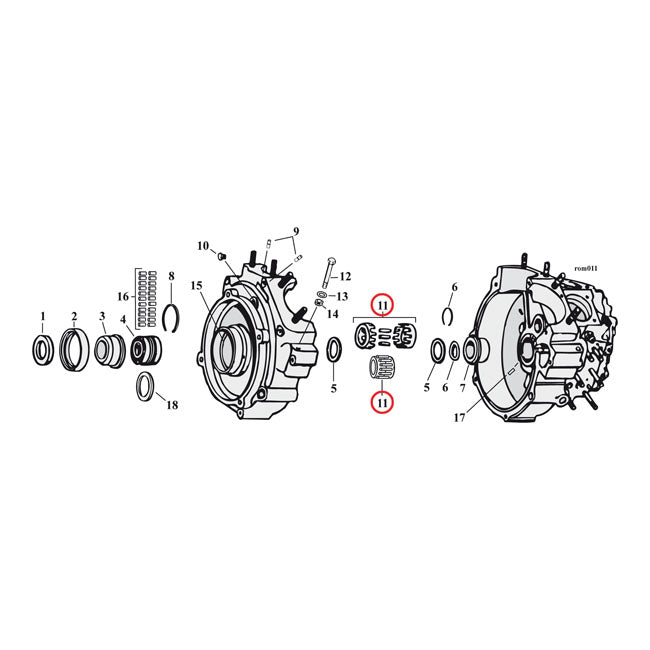Pinion Shaft Bearing. Red Pinion Shaft Bearings Sonnax