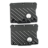 Emd, Twin Cam Snatch Rocker Cover Set. Black Cut Rocker Covers Emd