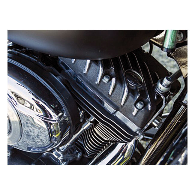 Emd, Twin Cam Snatch Rocker Cover Set. Black Cut Rocker Covers Emd