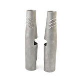 Emd, Bombshell 49 Upper Fork Tube Covers. Semi Polished Fork Covers Emd