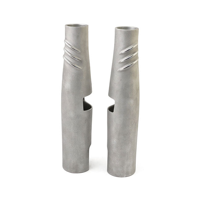 Emd, Bombshell 49 Upper Fork Tube Covers. Semi Polished Fork Covers Emd