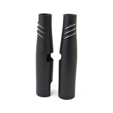 Emd, Bombshell 49 Upper Fork Tube Covers. Black Cut Fork Covers Emd