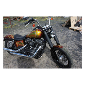 Emd, Bombshell 49 Upper Fork Tube Covers. Black Cut Fork Covers Emd