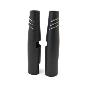 Emd, Bombshell 49 Upper Fork Tube Covers. Black Cut Fork Covers Emd