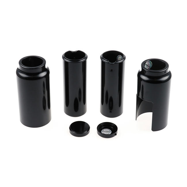 Cult-Werk, 6-piece fork tube cover kit long. Gloss black Fork Cover Kits Cult Werk