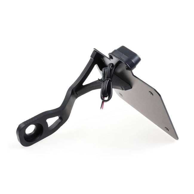 Cult-Werk, side mount license plate bracket black. CH License Plate Brackets Cult Werk