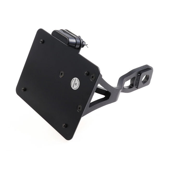 Cult-Werk, side mount license plate bracket black. CH License Plate Brackets Cult Werk