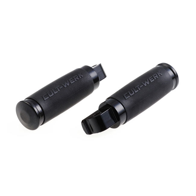 Cult-Werk, foot pegs ''Racing''. Gloss black Footpegs Cult Werk