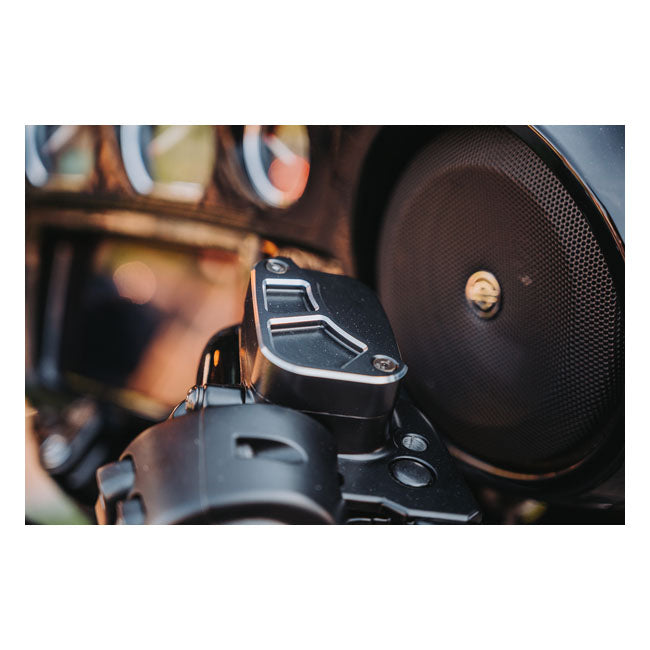 Cult-Werk, master cylinder cover ''Racing''. Black Master Cylinder Covers Cult Werk