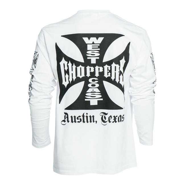 WCC OG Cross long sleeve white T-Shirt Long Sleeve West Coast Choppers
