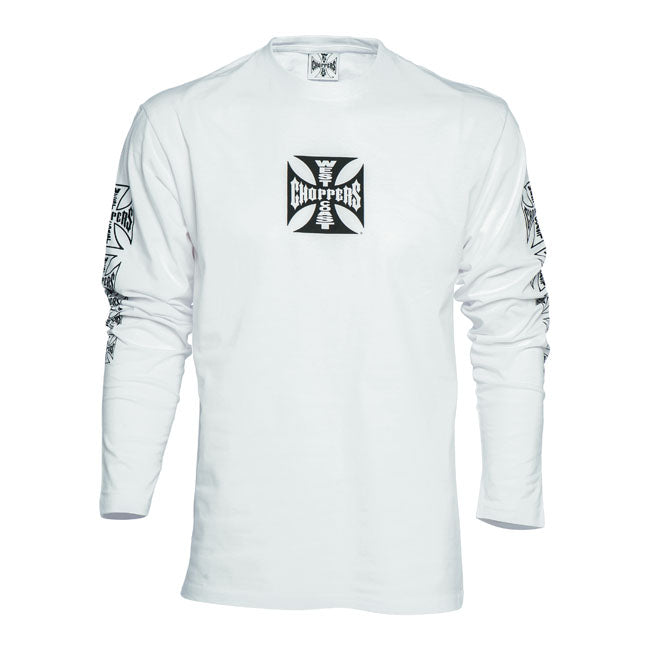 WCC OG Cross long sleeve white T-Shirt Long Sleeve West Coast Choppers