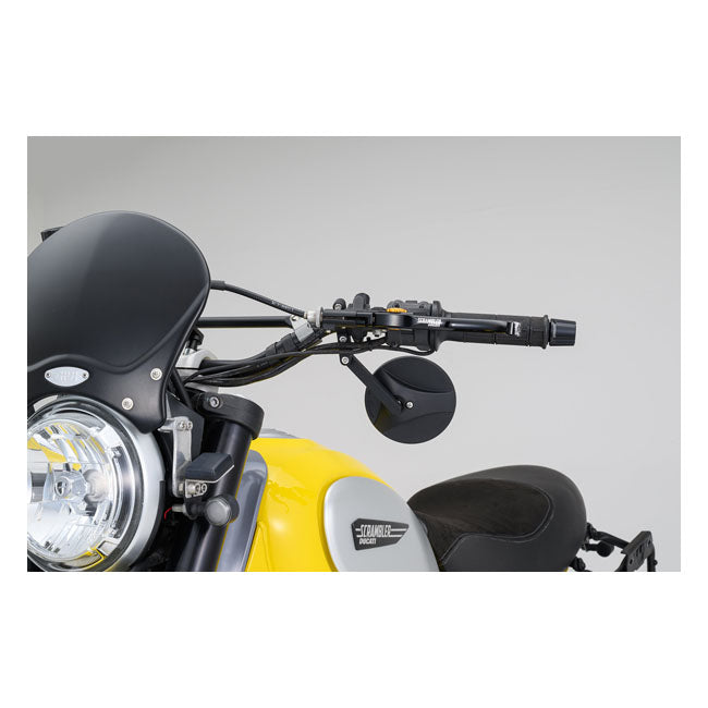 Daytona, clamp-on ABS mirror. 22mm Mirrors Daytona