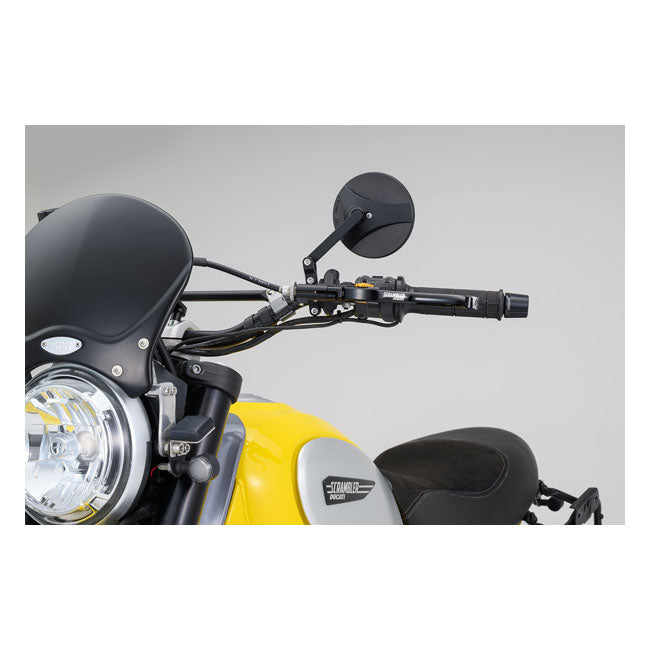 Daytona, clamp-on ABS mirror. 22mm Mirrors Daytona