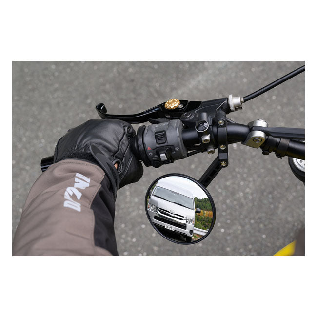 Daytona, clamp-on ABS mirror. 22mm Mirrors Daytona