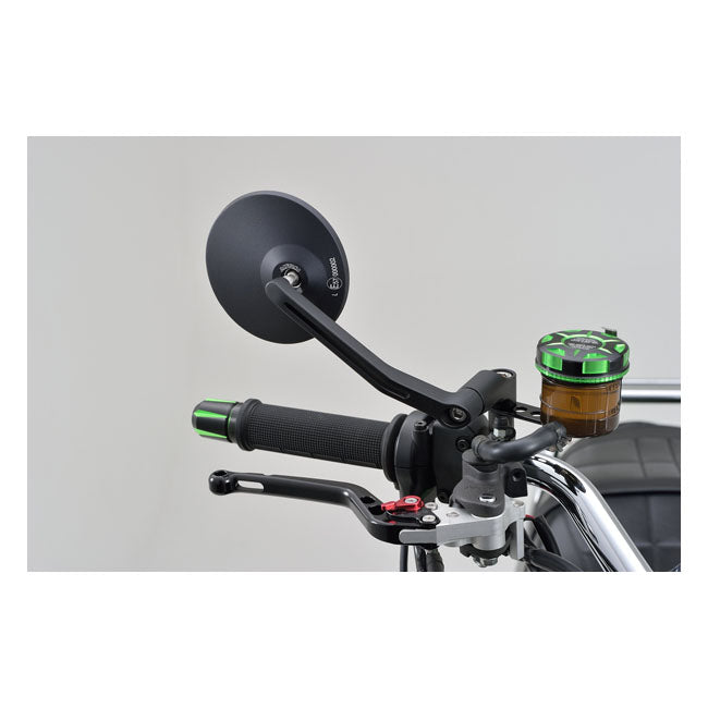 Daytona D Mirror 3 Round Rod Alu Black Mirrors Daytona