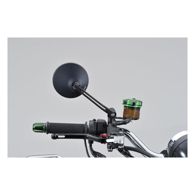 Daytona D Mirror 3 Round Rod Alu Black Mirrors Daytona