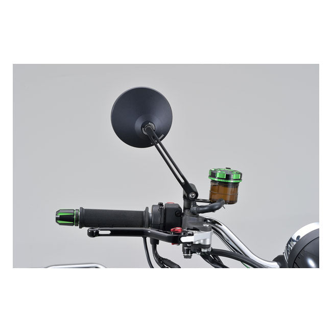 Daytona D Mirror 3 Round Rod Alu Black Mirrors Daytona