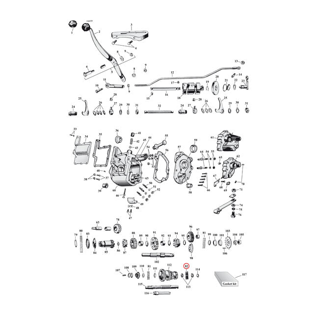 Roller, Transmission. Countershaft. Std Rollers Mcs