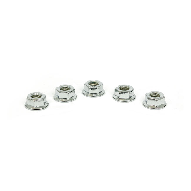 M8 X 1.25 Flanged Lock Nut 25 Pack Nuts Flanged Chrome Metric Gardner Westcott
