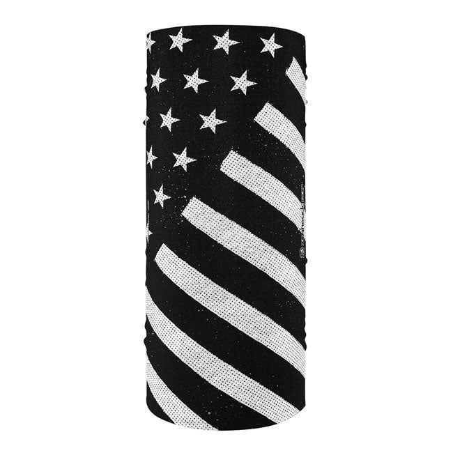 ZANheadgear Motley Tube polyester black & white flag Tunnels Zan Headgear