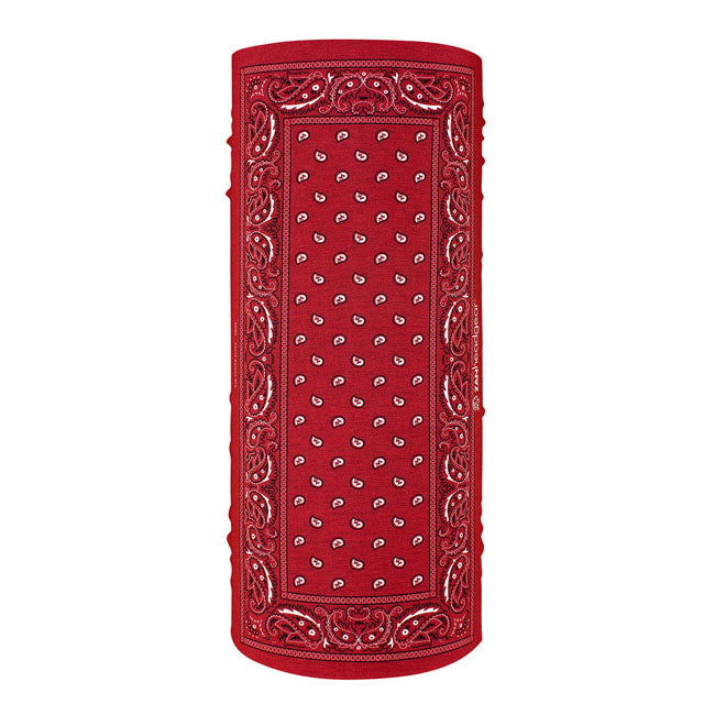 ZANheadgear Motley Tube polyester red paisley Tunnels Zan Headgear