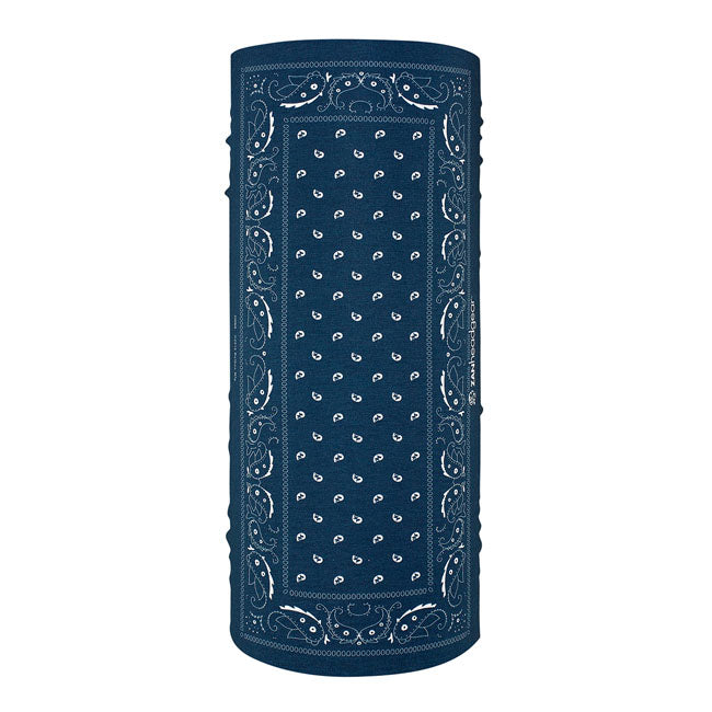 ZANheadgear Motley Tube polyester blue paisley Tunnels Zan Headgear