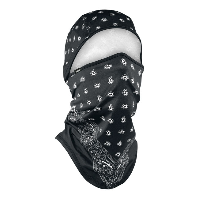 ZANheadgear Balaclava sportflex black paisley Tunnels Zan Headgear