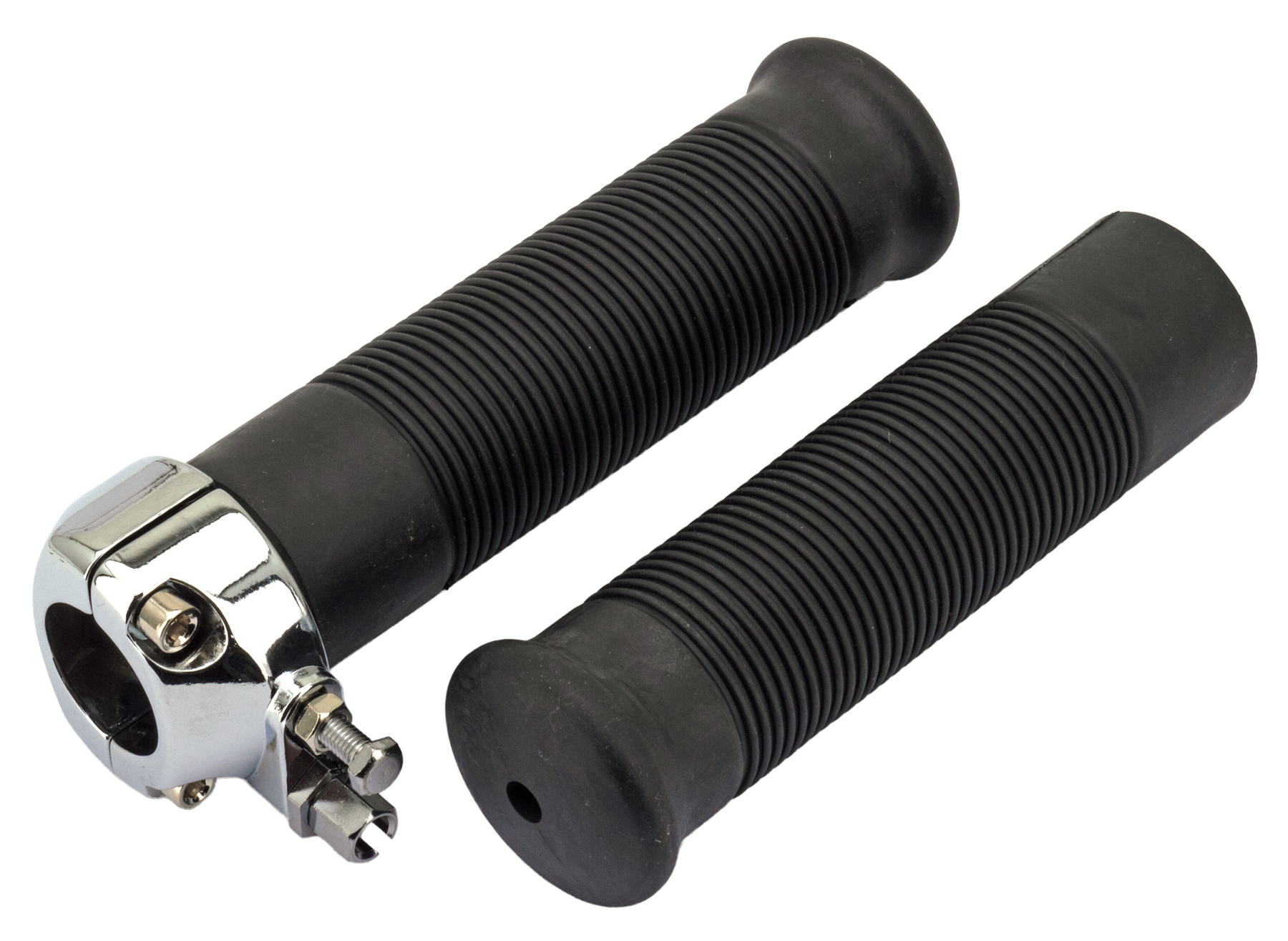 Gzp Twist Grip 1" Chrome With Grip Set Grip Zodiac Default Title