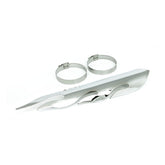 Flamed Heat Shield Set 12" Long Chrome Exhaust Heat Shields Mcs