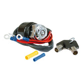 Dyna Style Ignition Switch, Round Key, 3 Wire. Chrome Switches Ignition Mcs