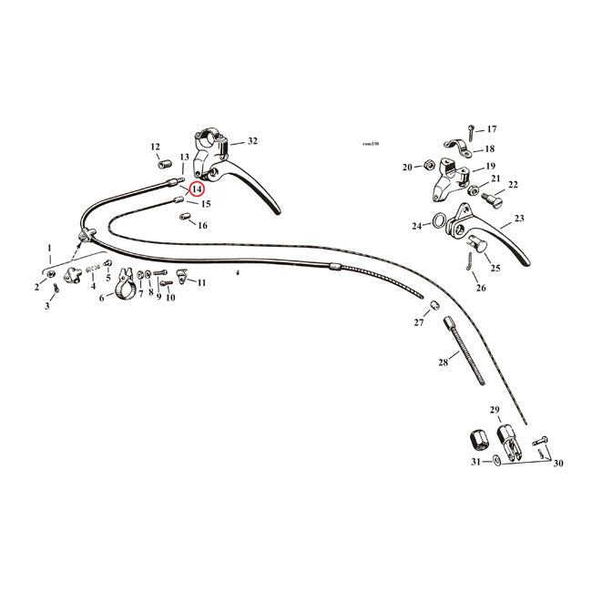 Brake Cable Front, Kit Cable Misc Samwel