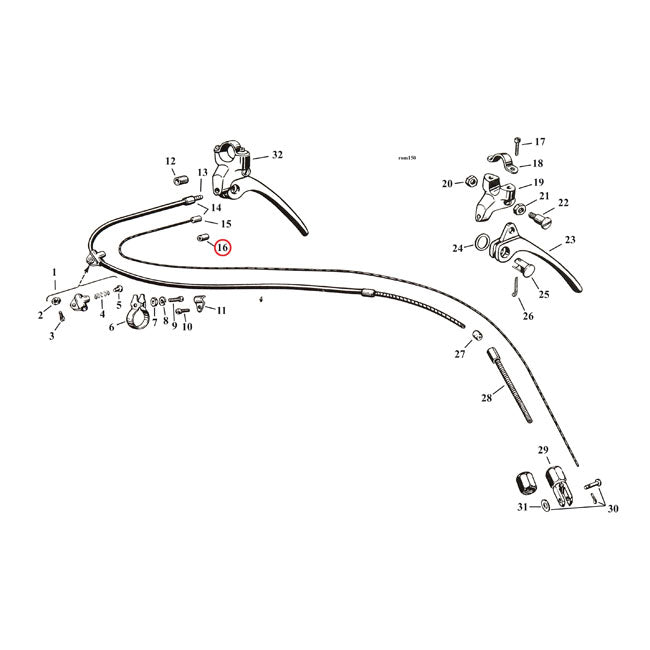 Brake Handlebar Lever & Bracket Cable Misc Samwel