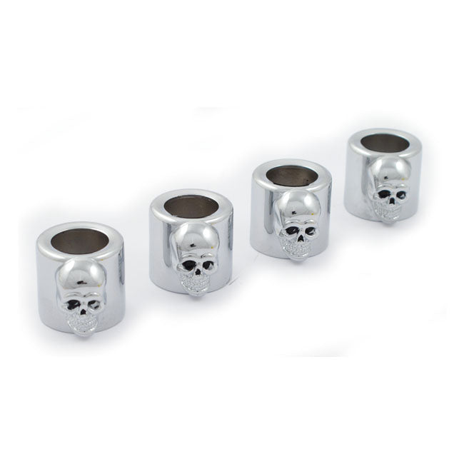 Spring Cover Set, Pushrod. Skull Pushrod Covers Mcs