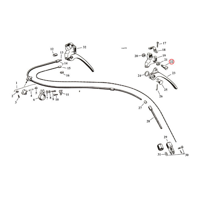 Screw, Handlebar Brake Lever Pivot Cable Misc Samwel