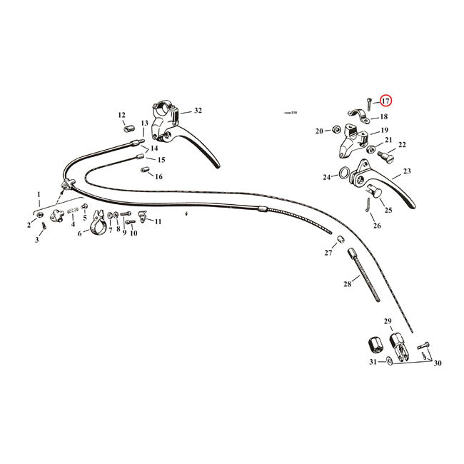 Screw, Brake Lever Bracket Clamp Cable Misc Samwel