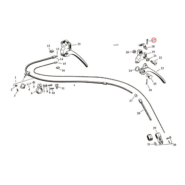 Screw, Brake Lever Bracket Clamp Cable Misc Samwel