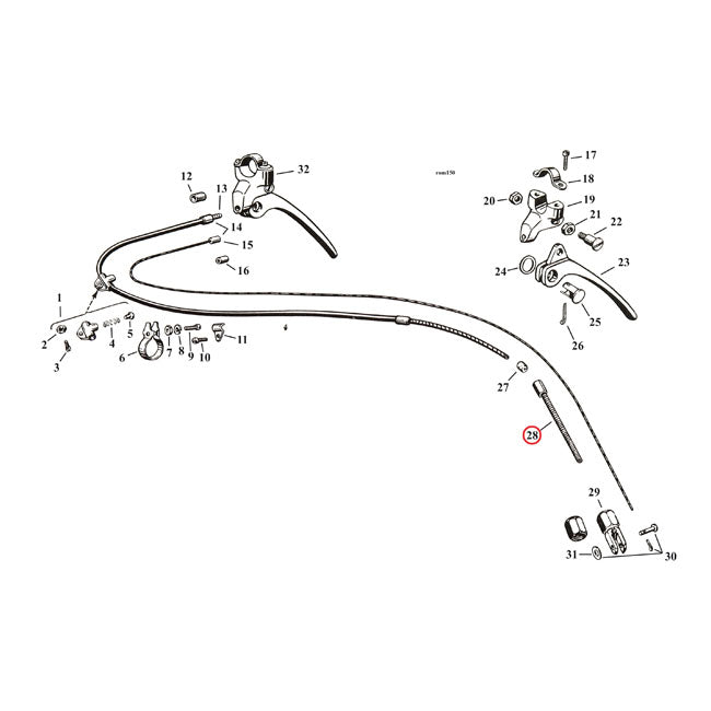 Adjuster Screw, Front Brake Cable Cable Misc Samwel