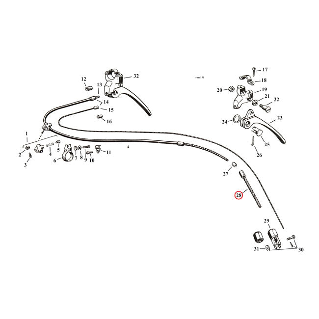 Adjuster Screw, Front Brake Cable Cable Misc Samwel