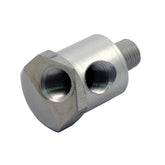 Dual Oil Pressure Gauge Adapter. Clear Aluminum Oil Gauge Fittings Mcs