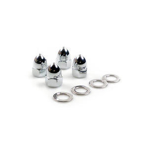 Gw, Rocker Shaft End Nut Set. Acorn Style, Chrome Rocker Shaft Nut Kits Gardner Westcott