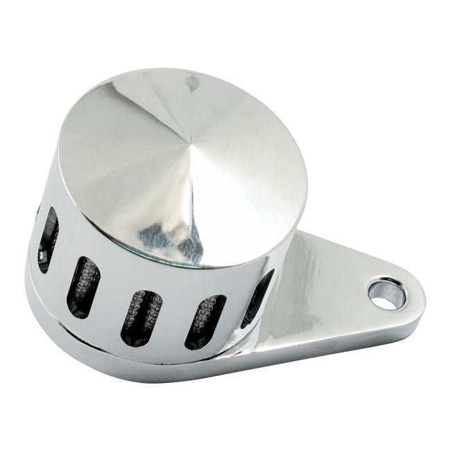 Crankcase Breather Filter, Slotted. Chrome Crankcase Breather Filters Mcs