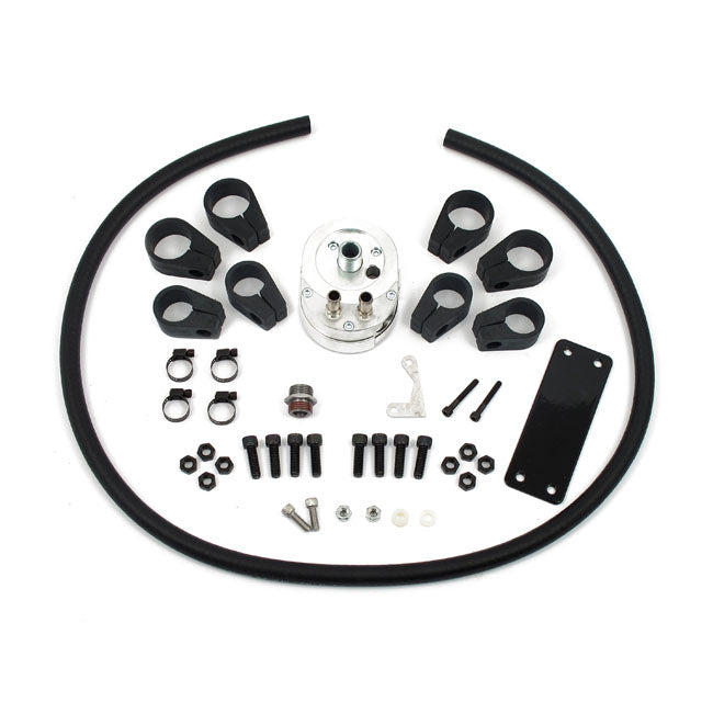 Jagg, oil cooler kit. Low mount - Horizontal - 6 row Oil Cooler Jagg Oil Coolers