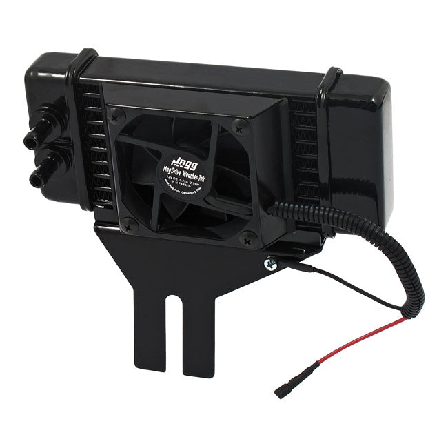 Jagg, oil cooler kit. Low mount - Horizontal - 10 row - Fan Oil Cooler Jagg Oil Coolers