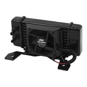 Jagg, oil cooler kit. Low mount - Horizontal - 10 row - Fan Oil Cooler Jagg Oil Coolers