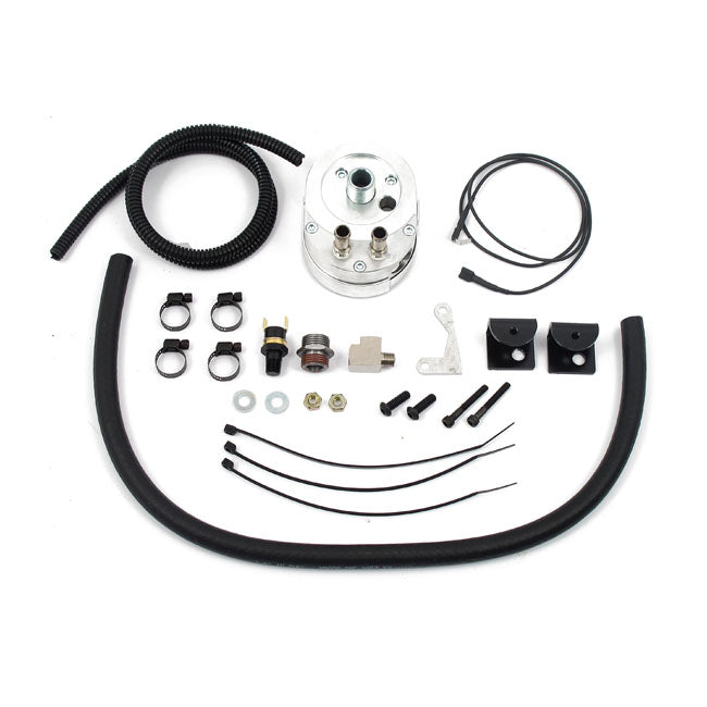 Jagg, oil cooler kit. Low mount - Horizontal - 10 row - Fan Oil Cooler Jagg Oil Coolers