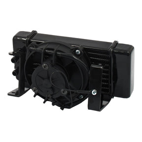 Jagg, oil cooler kit. Low mount - Horizontal - 10 row - Fan Oil Cooler Jagg Oil Coolers